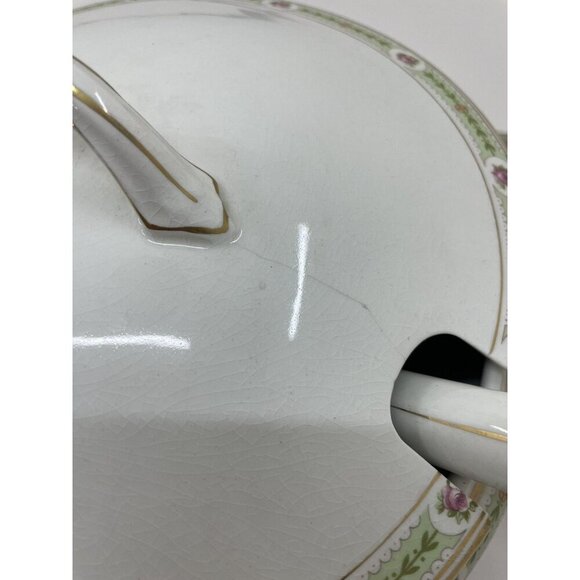 Antique Johnson Brothers Soup Tureen Ironstone with Matching Ladle White - Picture 4 of 16